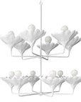 Arlo papier mache ceiling light with Giacometti inspired design in white