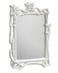 Magalie Mirror papier mache faux bois hand made in Mexico.