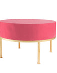 Bright Pink Coffee Table Papier Mache and Iron